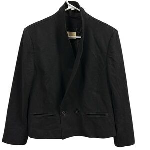 Virgin Wool Vintage Pendleton Black Blazer Jacket with Pockets USA Medium
